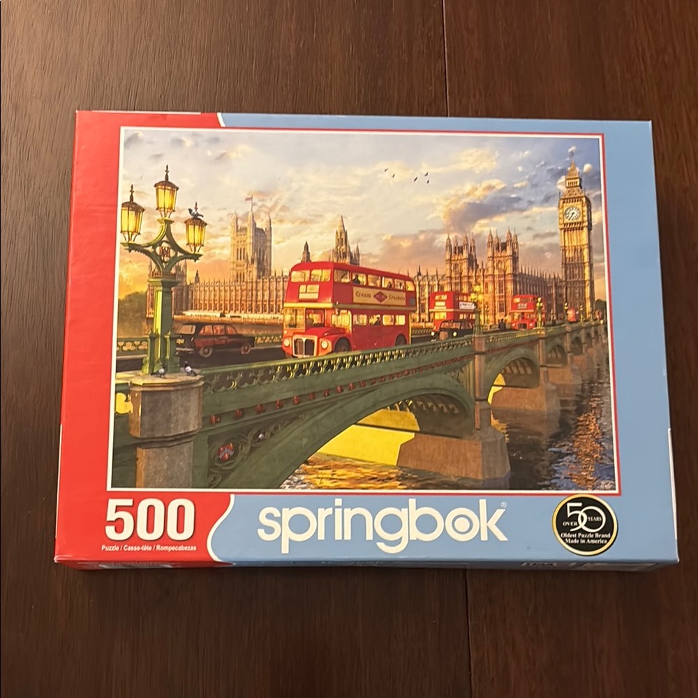 Springbok 500 piece LONDON Double Decker Bus Puzzle -- Like NEW